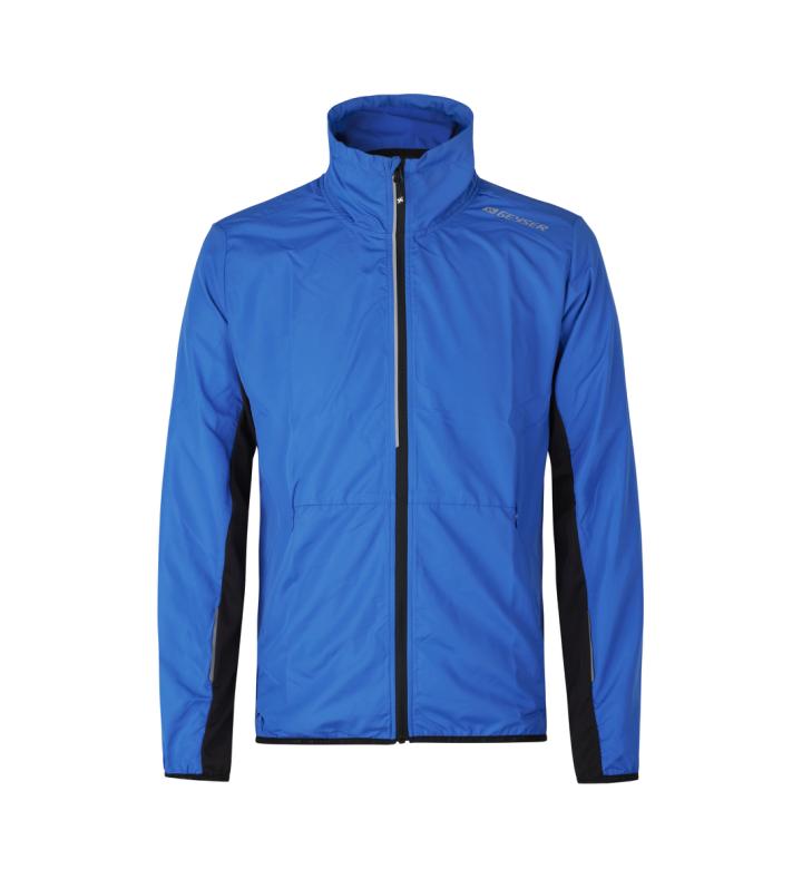Blaue Runningjacke fuer Teams