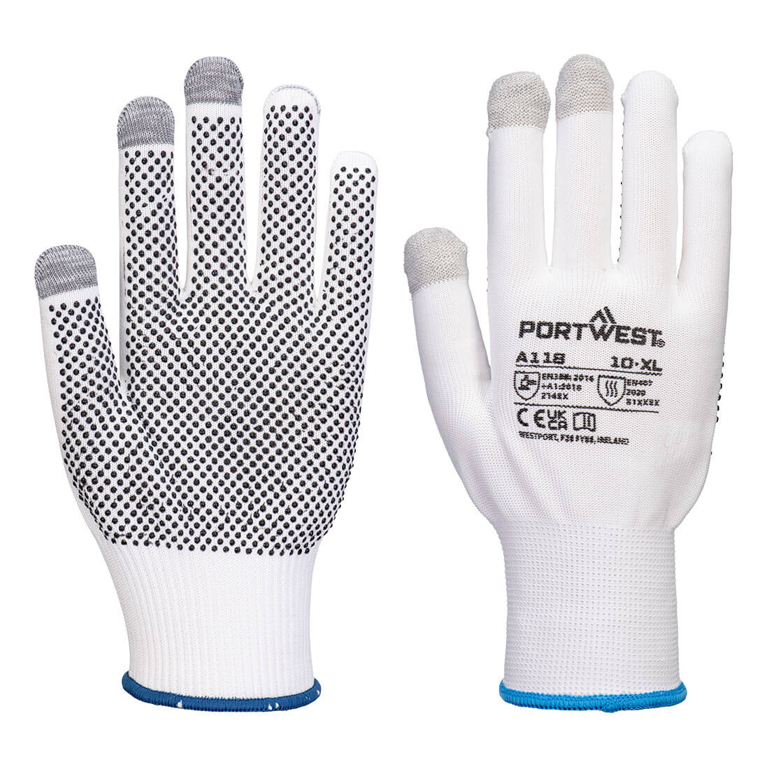 Grip 13 PVC gepunkteter Touchscreen-Handschuh (Pk12)