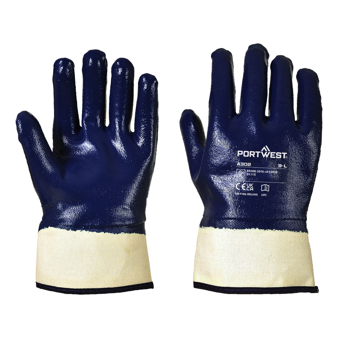 Vollgetauchter Nitrilhandschuh mit Stulpe