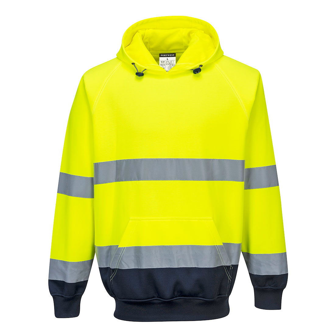 Hi-Vis Kontrast Kapuzen- Sweatshirt