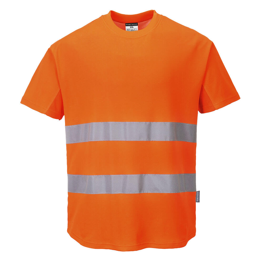Hi-Vis Cotton Comfort T-Shirt mit Mesheinsatz kurzarm