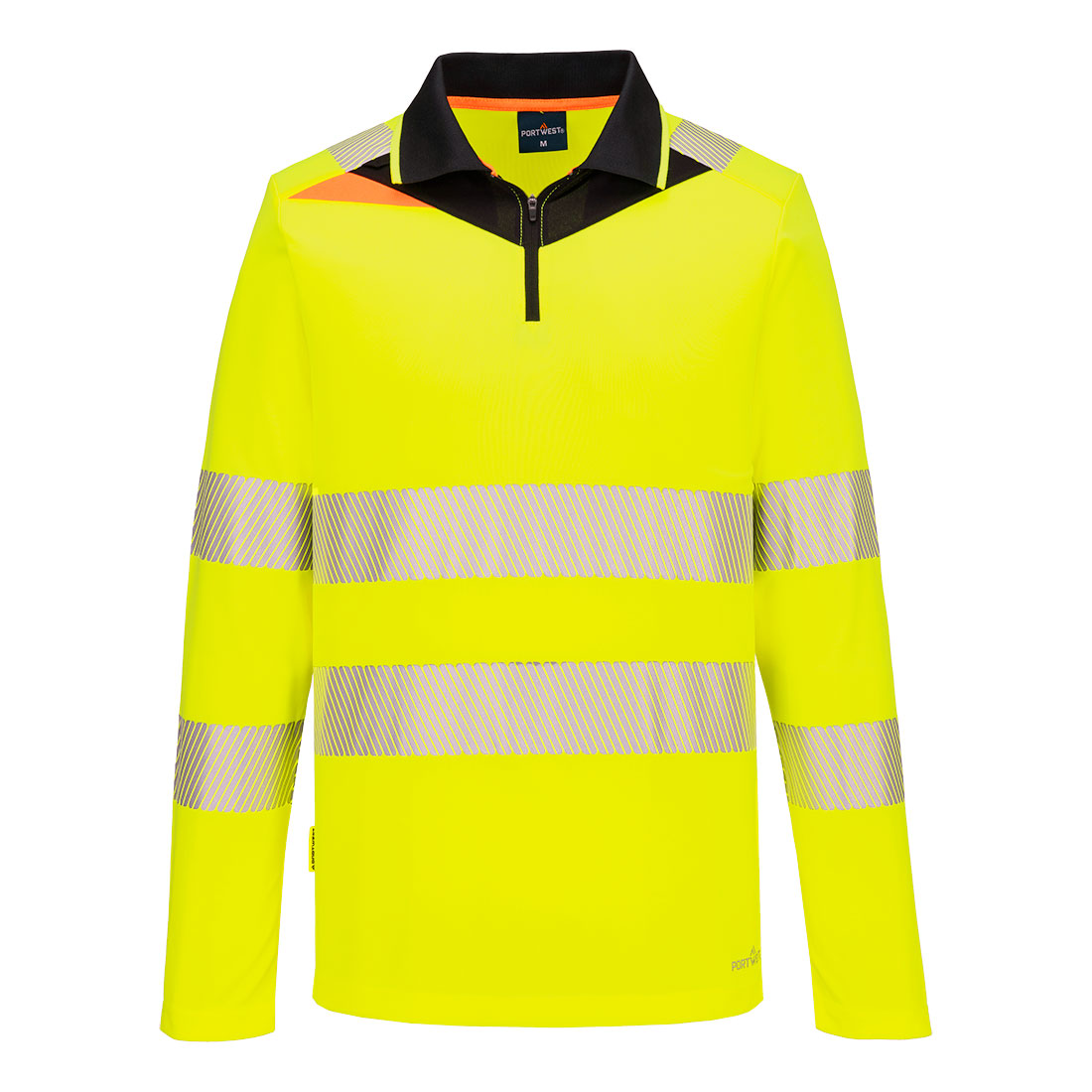 DX4 Hi-Vis Polo Shirt mit Reißverschluss langarm