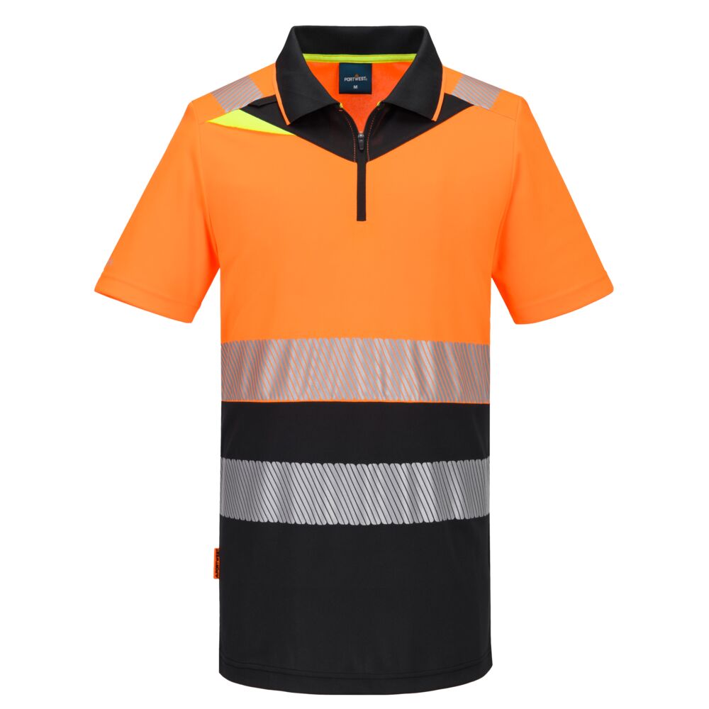 DX4 Hi-Vis Poloshirt mit Reißverschluss Klasse 1