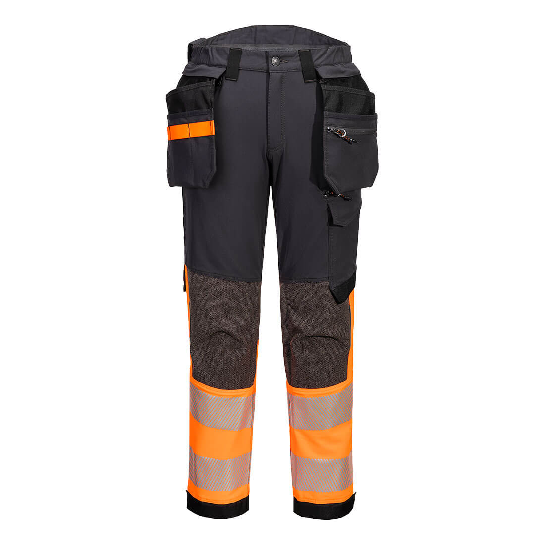 EV4 Hi-Vis Stretch Bundhose mit abnehmbaren Holstertaschen Klasse 1
