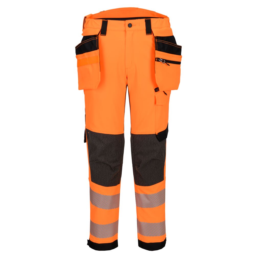 EV4 Hi-Vis Stretch Bundhose mit abnehmbaren Holstertaschen Klasse 2