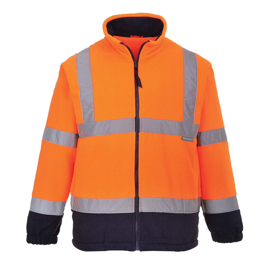 Hi-Vis Kontrast Fleecejacke