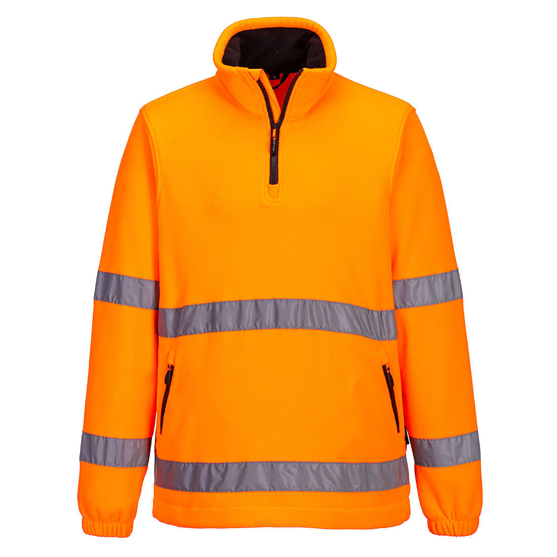 Hi-Vis Fleecepullover mit 1/2 Reißverschluss