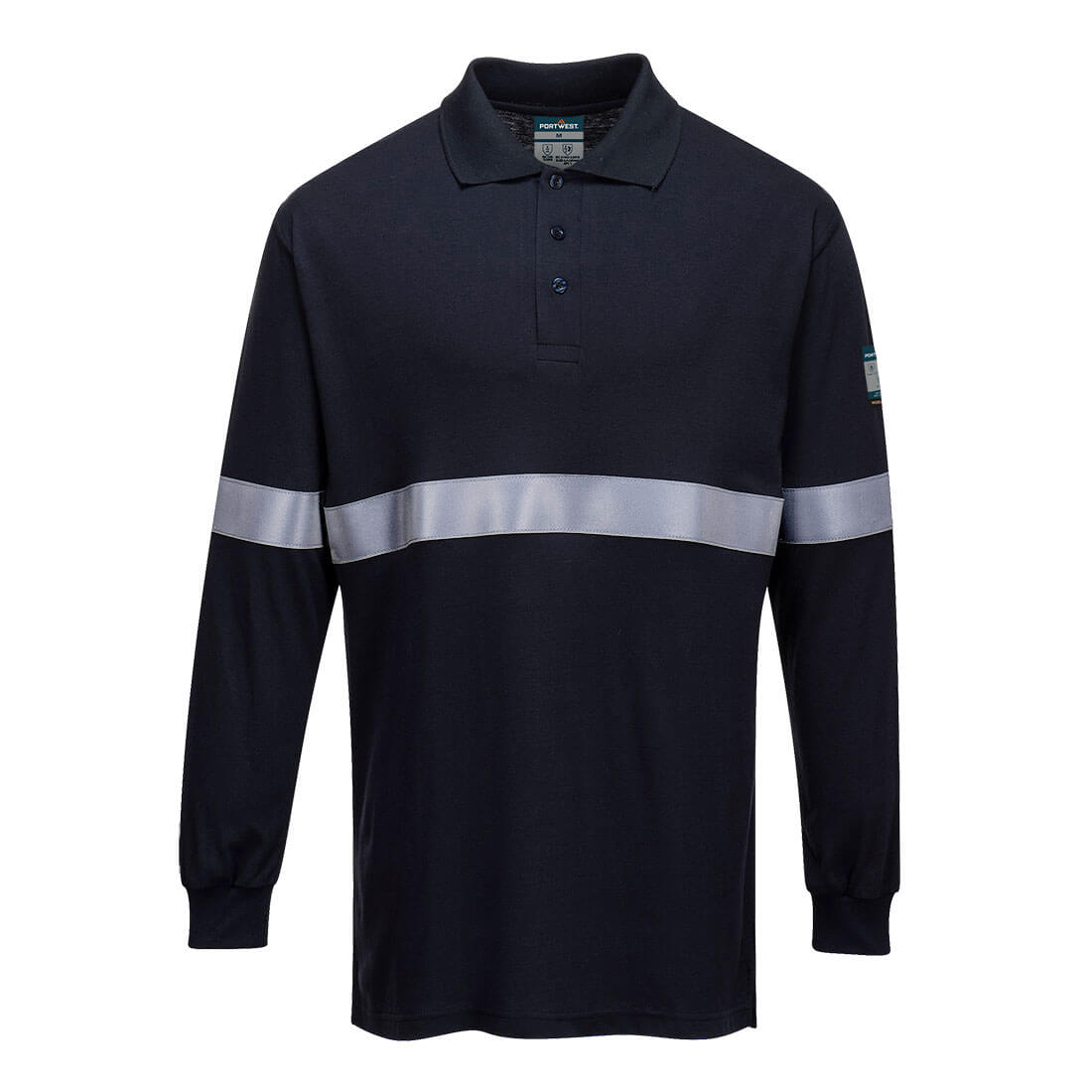 Modaflame Knit FR Poloshirt Langarm