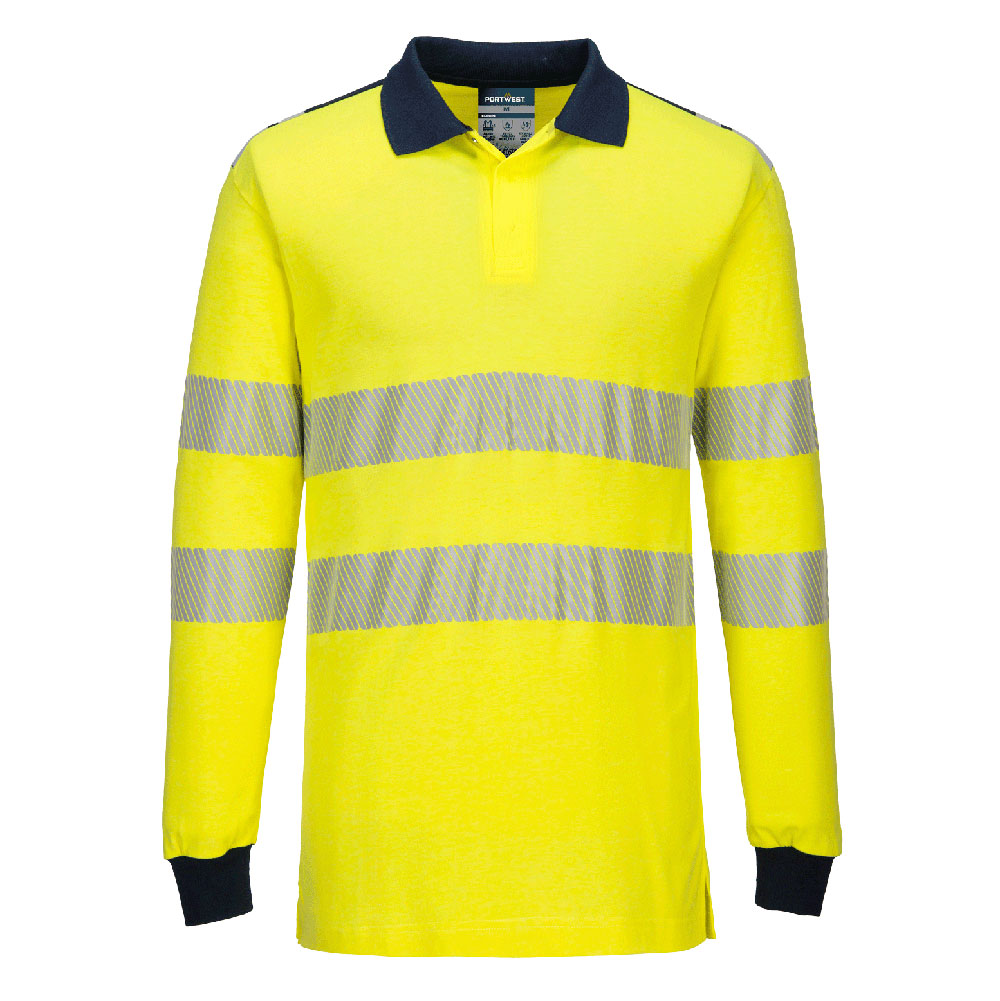 PW3 Modaflame Knit Hi-Vis FR Poloshirt Langarm