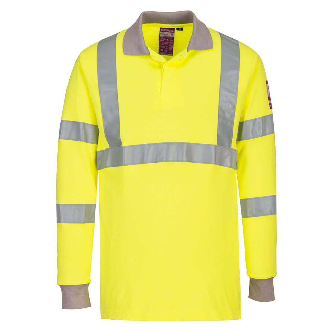 Modaflame Knit Hi-Vis FR Poloshirt Langarm