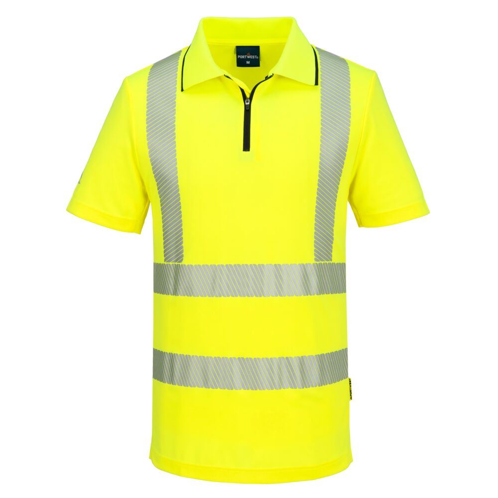 KX3 Sport Hi-Vis Polo Shirt mit Reißverschluss kurzarm
