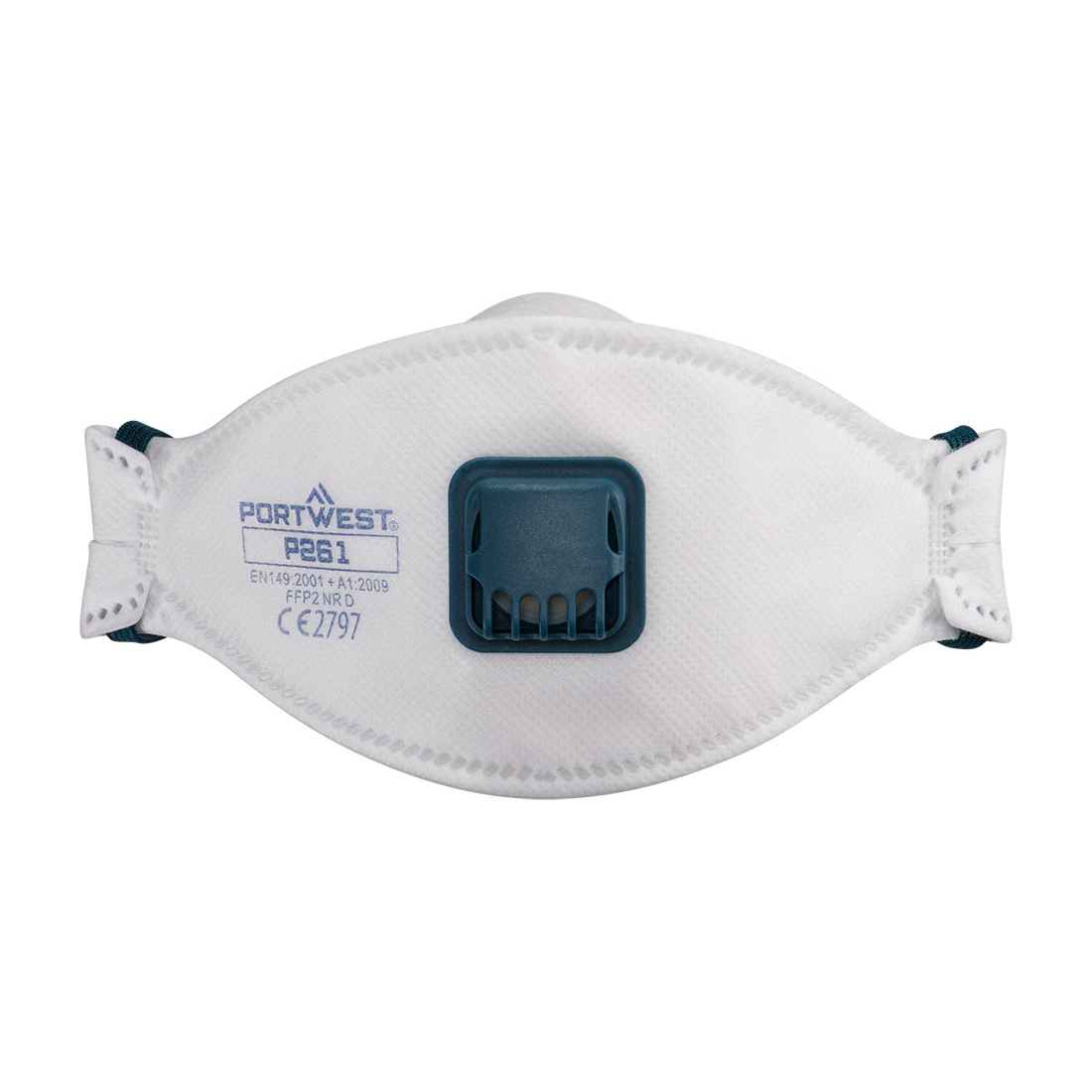 Dreifach gefaltete Dolomit-Atemschutzmaske mit Ventil, FFP2 (10er-Pack)