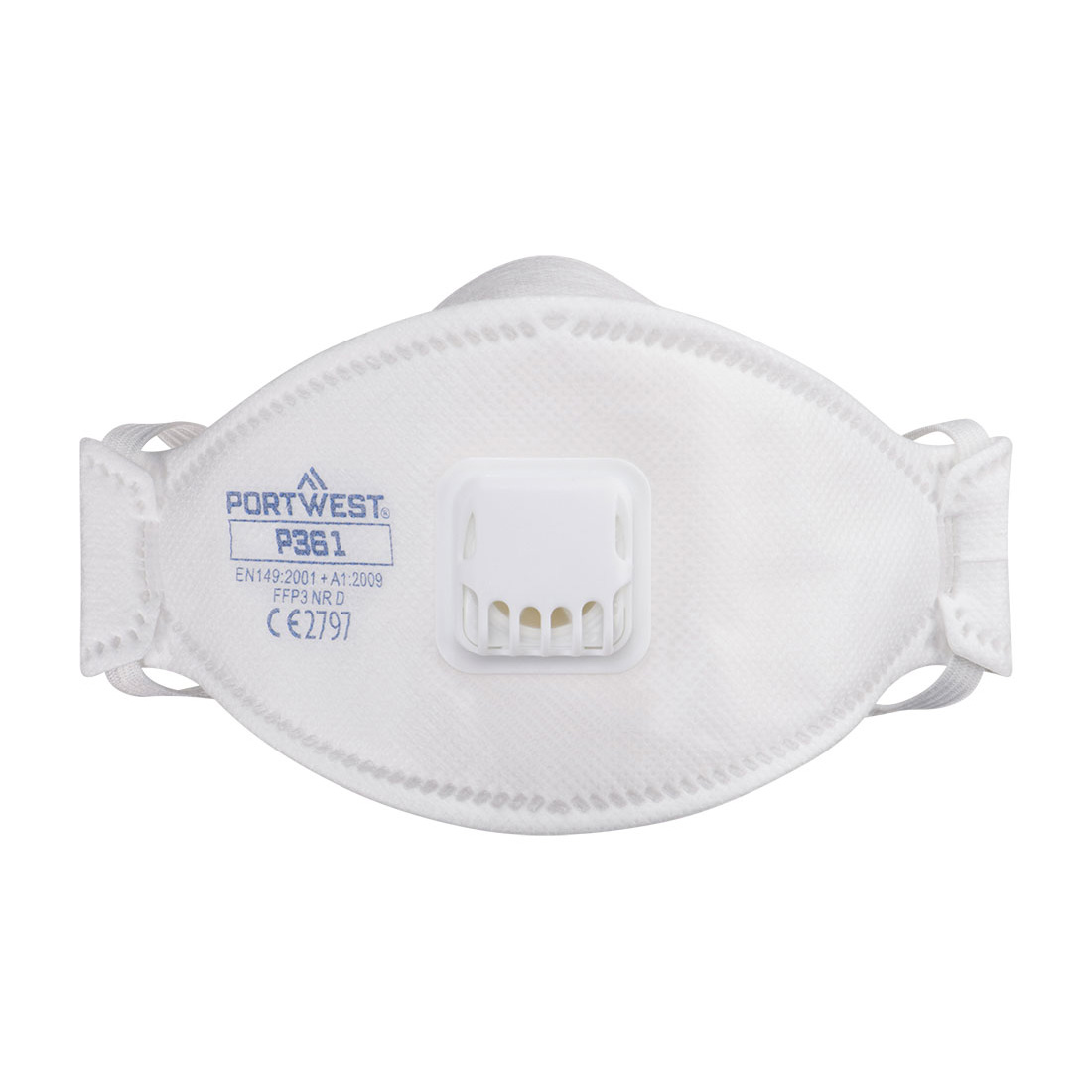 Dreifach gefaltete Dolomit Atemschutzmaske mit Ventil, FFP3 (10er-Pack)