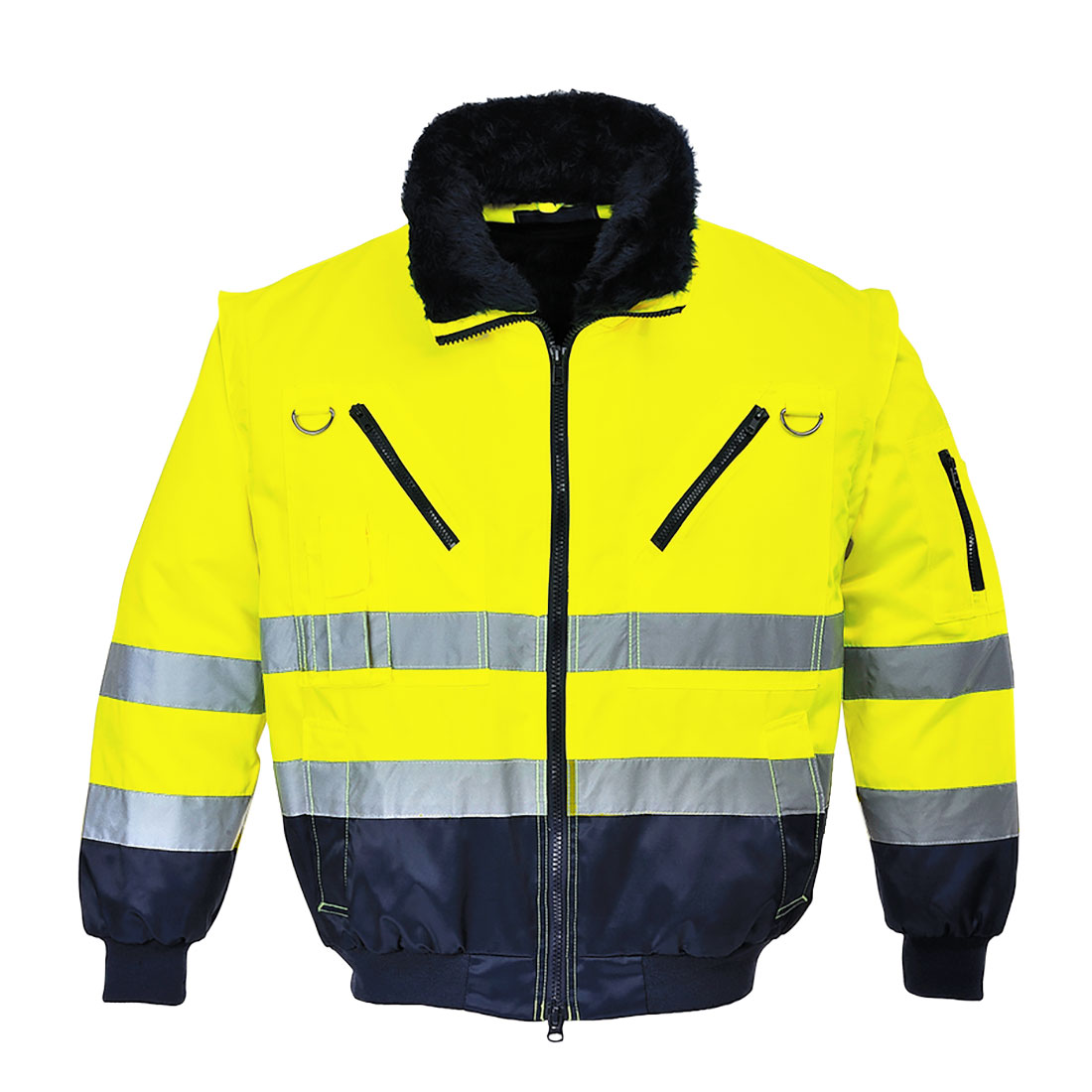 Hi-Vis 3-in-1 Kontrast Pilotjacke