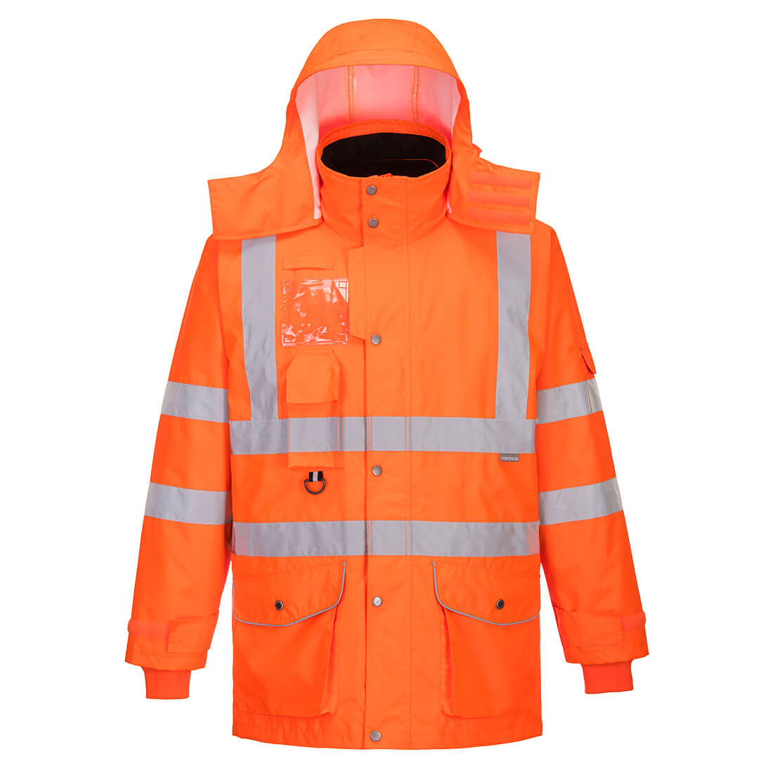 Hi-Vis 7-in-1 Verkehrsjacke atmungsaktiv