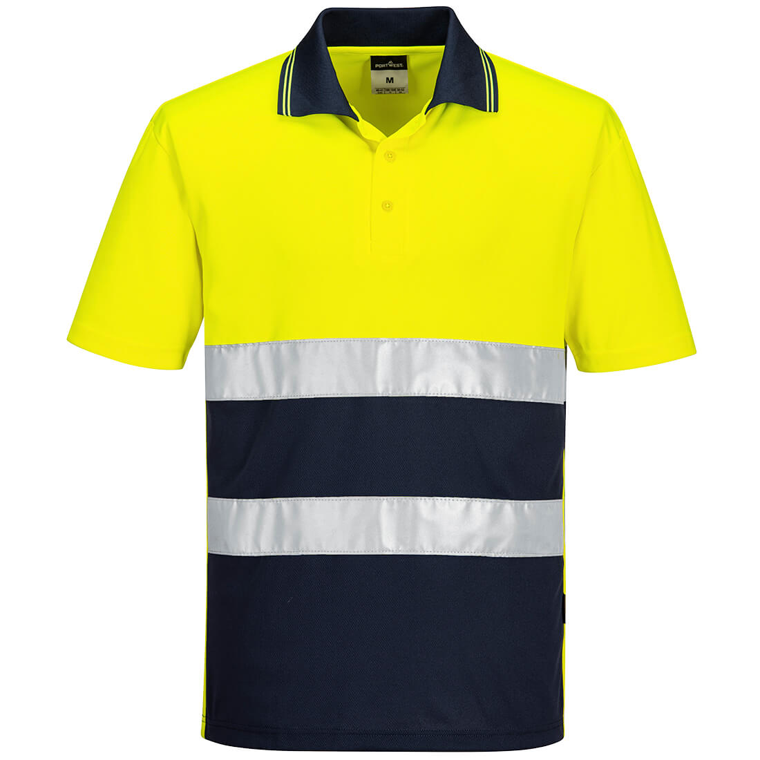 Leichtes Hi-Vis Kontrast-Poloshirt kurzarm