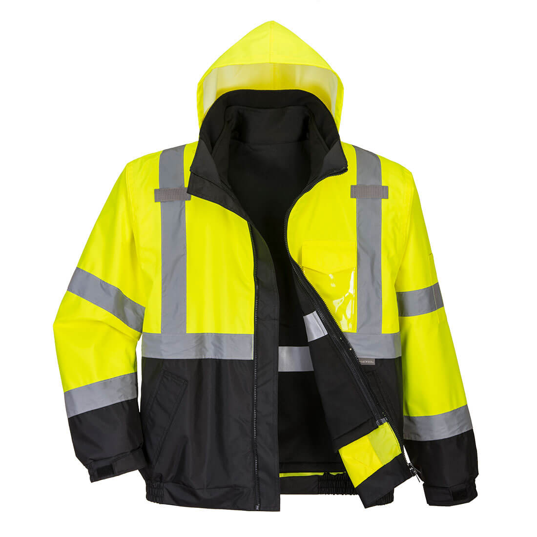 Hi-Vis Kontrast Premium 3-in-1 Pilotjacke