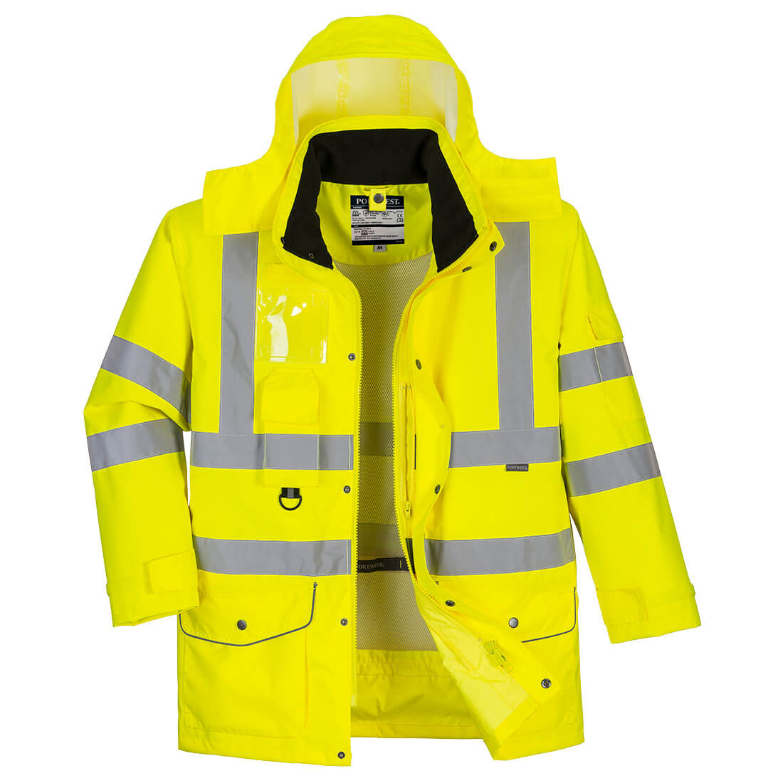 Hi-Vis 7-in-1 Verkehrsjacke atmungsaktiv