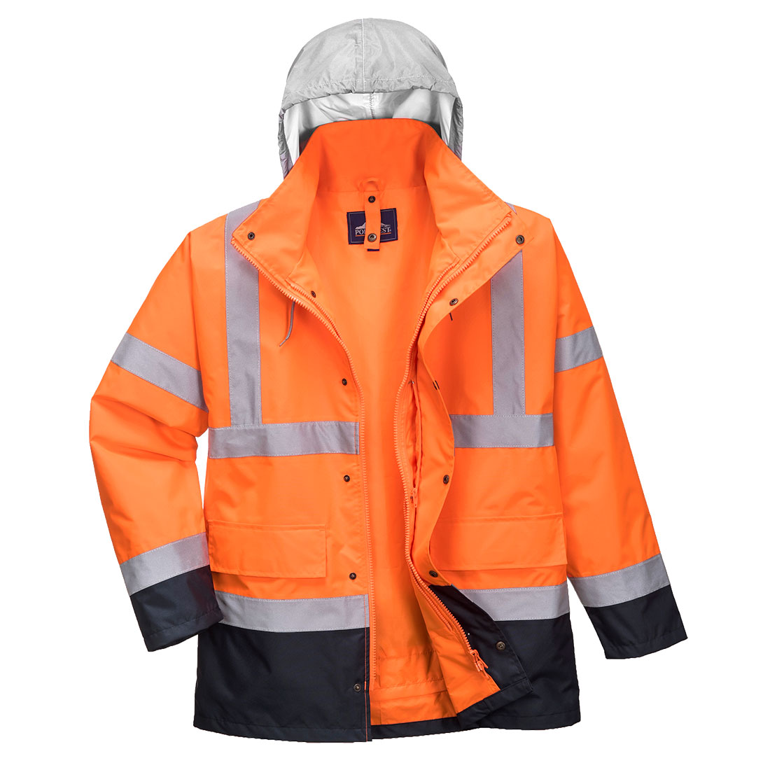 Hi-Vis 4-in-1 Kontrast Verkehrsjacke
