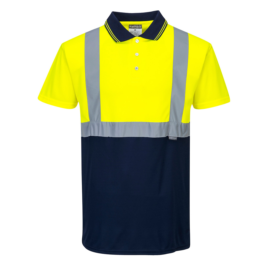 Hi-Vis Kontrast Poloshirt kurzarm