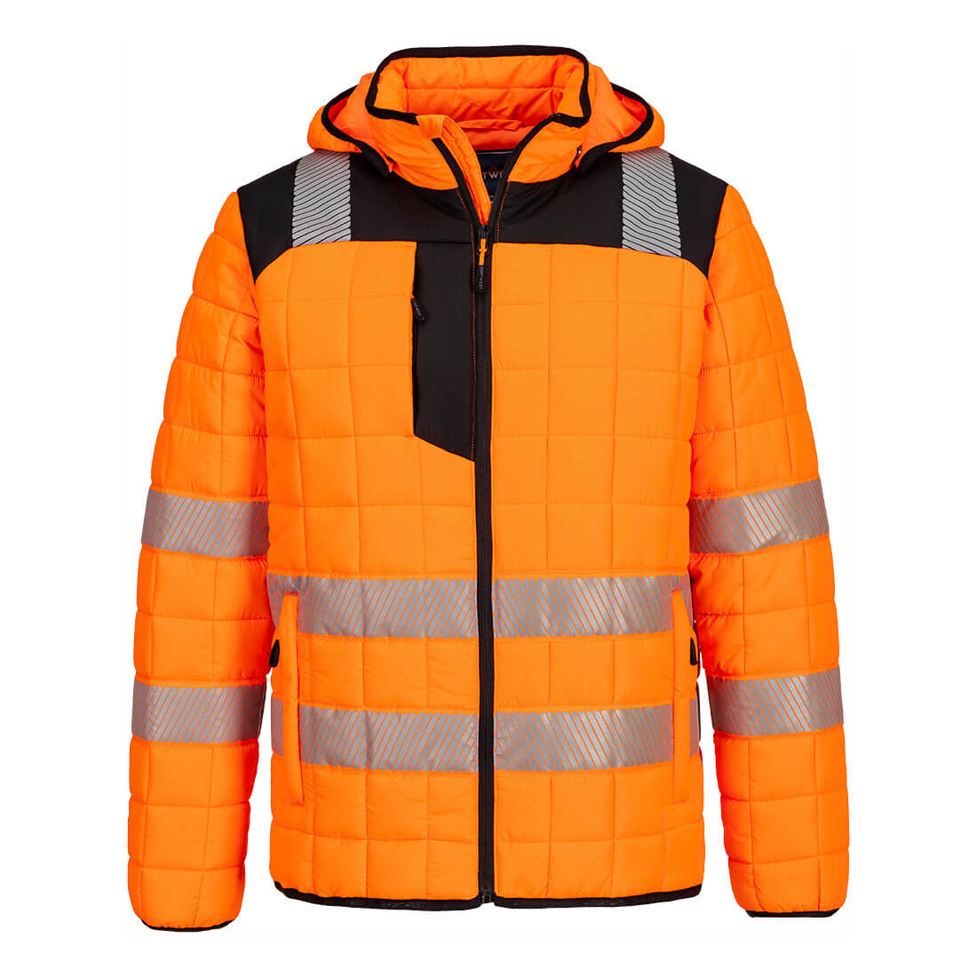 PW3 Hi-Vis quadratisch gesteppte Jacke