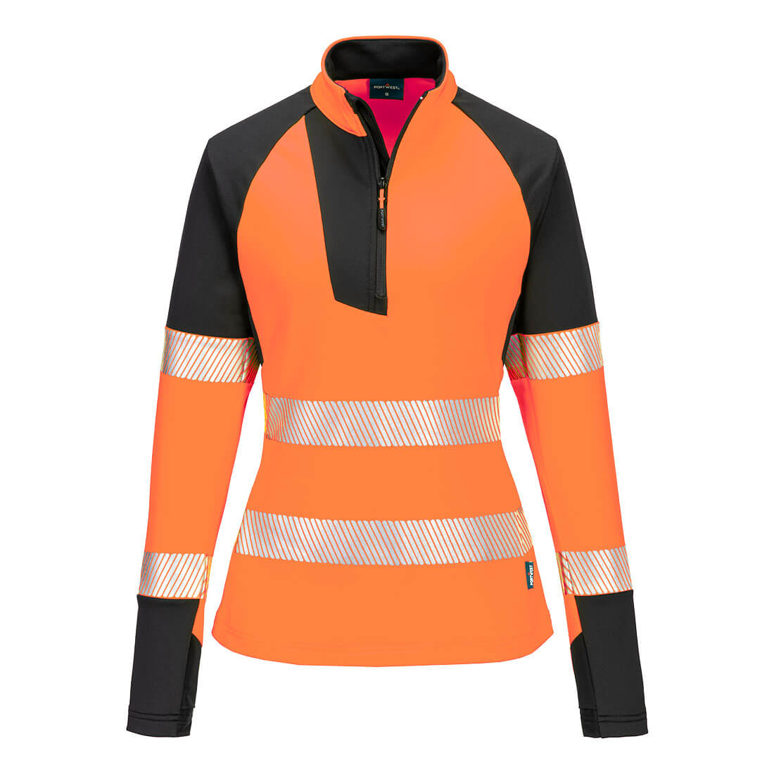 PW3 Hi-Vis Damen Sweatshirt 1/4 Reißverschluss