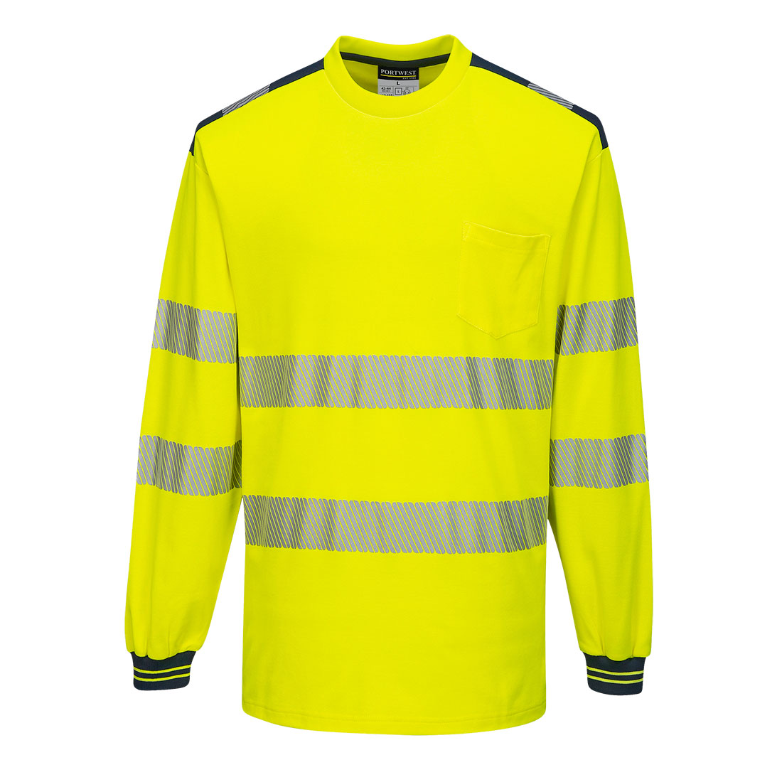 PW3 Hi-Vis Cotton Comfort T-Shirt, langarm